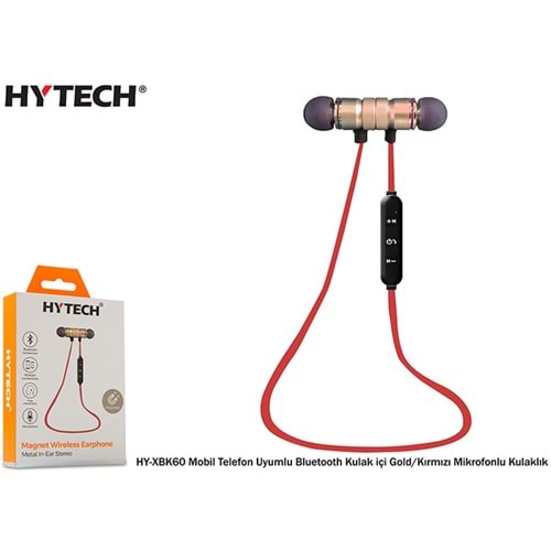 Hytech HY-XBK60 Mobil Telefon Uyumlu Bluetooth Kulak içi Mikrofonlu Kulaklık