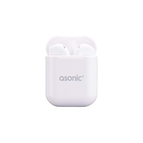 Asonic AS-TWS130 Beyaz Mobil Telefon Uyumlu Bluetooth TWS AirPods Mikrofonlu Kulaklık