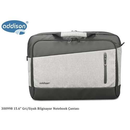 Addison 300998 15.6 Gri/Siyah Bilgisayar Notebook Çantası