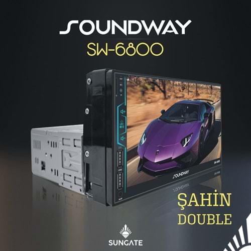 Soundway SW-6800 7 İnç Tek Dın Double Usb/Sd/Aux/Fm Bluetooth Oto Teyp