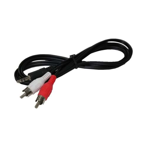 Rose RC-15 1,5cm 3.5mm/M To 2*RCA/M Ses Kablosu