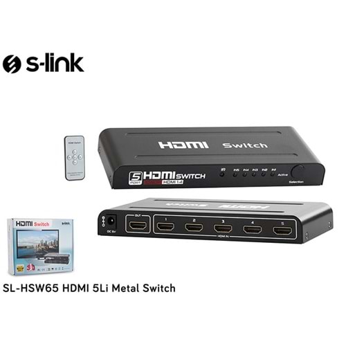 S-Link SL-HSW65 HDMI 5Li Metal Switch