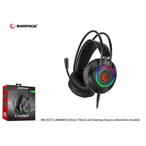RAMPAGE RM-K27 X-JAMMER 3,5mm GAMİNG OYUNCU MİKROFONLU KULAKLIK