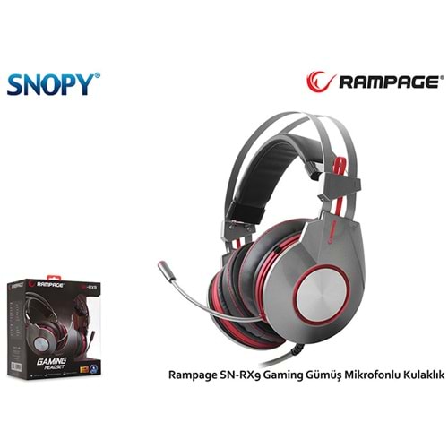 Rampage SN-RX9 Gümüş USB 7.1 Surround Professional Gaming Mikrofonlu Kulaklık