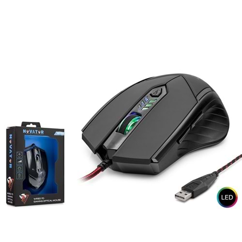 Novator HDG28 Kablolu Oyun USB Ledli 3200 DPI Oyuncu Mouse