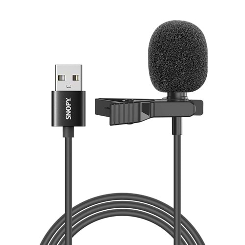Snopy SN-M50 Siyah USB Akıllı Telefon Tiktok Yaka Mikrofonu