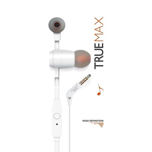 Powerway TRUEMAX 3.5 Mm Jack Girişli Yüksek Ses Çözünürlüklü Kulakiçi Mikrofonlu Kulaklık