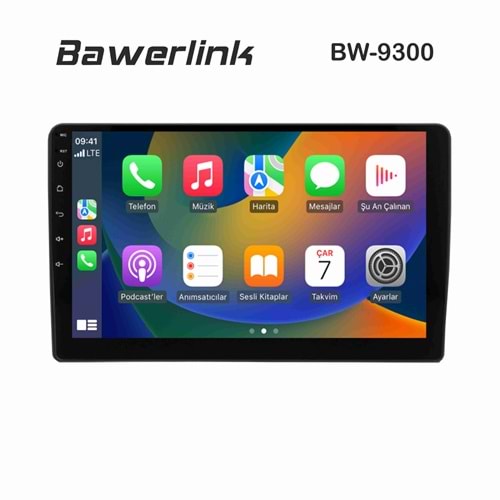 Bawerlink BW-9300 10 Inc Androıd 11 T3 2+32 Gb K+Carplay Multimedıa