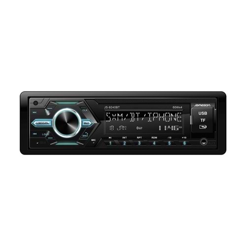 Jameson JS-9240BT USB Charge Bluetooth Aux Hafıza Kartı Lcd Ekran Çift Anfi Çıkışlı 4X60W Oto Teyp