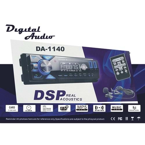 Digital Audıo DA-1140 3 RCA/DSP/USB/SD/FM Bluetooth Oto Teyp