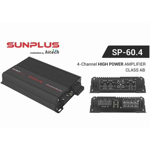Sunplus SP-60.4 4 Kanal 3500 Watt Oto Anfi
