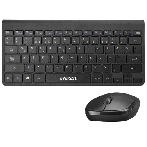 Everest KB-BT72 ELITE Black Metalik Kablosuz Q Klavye + Mouse Set