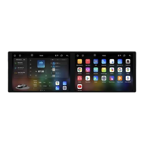 Noiser NS-2100 21,60 Doul Çift Ekran Androıd 13 A133 4+64 Gb+K+Carplay Multimedıa Oto Teyp