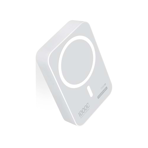 Powerway TXM10 10.000 mAh PD 15W Magsafe Kablosuz Wireless Taşınabilir Şarj Cihazı Beyaz Powerbank