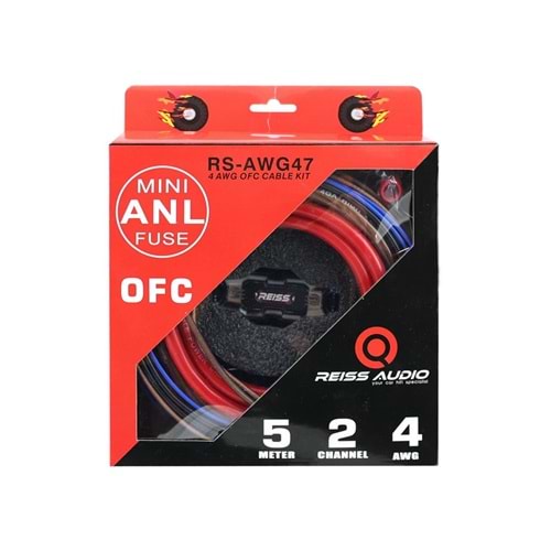 Reıss Audıo RS-AWG47 4GA Ofc Oto Anfi Kablo Seti