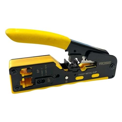 Rose RC-812 Cat5/Cat6/CAT7 EZ-RJ45-RJ11 Konnektör Sıkma Pensesi