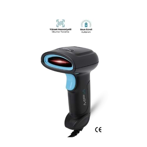 Mpıa BS-1 USB Kablolu 1D/2D Barkod/Karekod Okuyucu