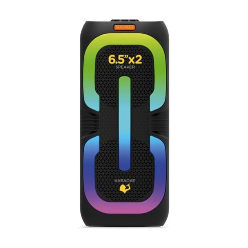 Maxron MXTune 16W Bluetooth Hoparlör Led Işıklı Ses Sistemi Parti Speaker Karaoke Özellikli