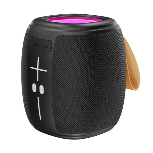 Mikado MD-888 CUBE Siyah 5W 1200mAh BT/TF/USB/LED Işıklı Speaker Hoparlör