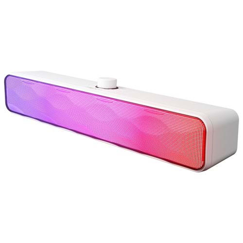 Mikado MD-SBT31 Siyah/Beyaz 5W*2 1200mAh BT,RGB,TF Card,Type-C ,USB Soundbar Speaker