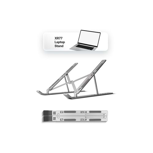 Powerway XR77 Alüminyum Ayarlı Katlanabilir Laptop Macbook Uyumlu Notebook Yükseltici Tutucu Stand