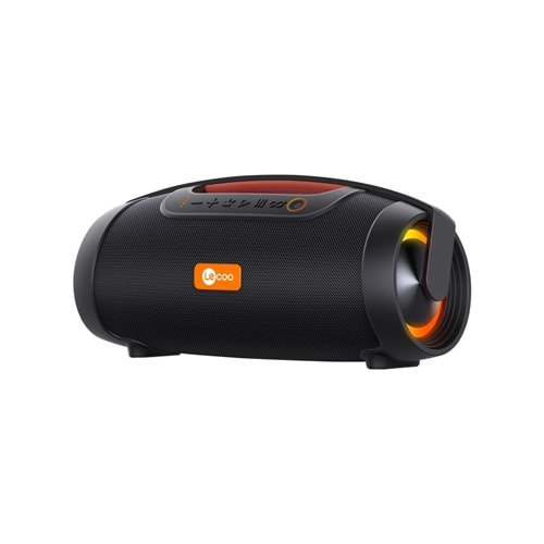 Lenova Lecoo DS151 80W Kablosuz Bluetooth 5.0 RGB Aydınlatmalı IPX5 Su Geçirmez TWS Boombox Stereo Taşınabilir Hoparlör Siyah