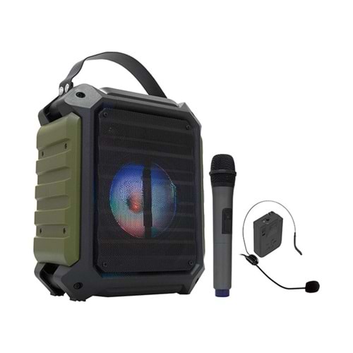 Dıgıtal Audıo DA-6A 20W 2 Adet Kablosuz El+ Baş-Ense Mikrofonlu FM/USB/SD Bluetoothlu Toplantı Anfisi