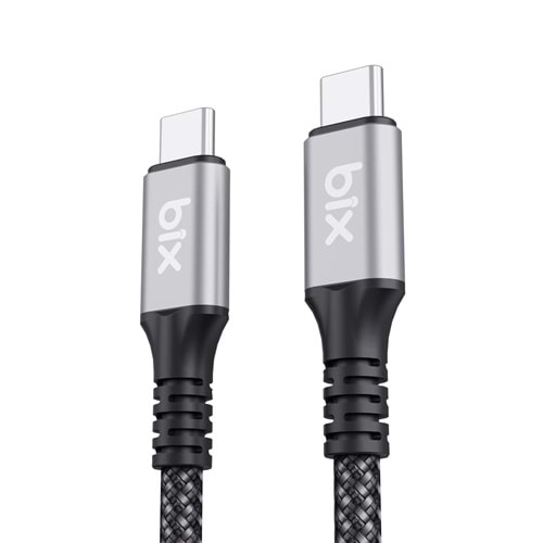 Bix BXCC242 USB4 Thunderbolt 3/4 Uyumlu USB-C IF 240W 40Gbps 8K 60Hz UHD Şarj, Data ve Görüntü Kablosu