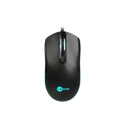 Lecoo MS120 USB Kablolu 2400DPI 4 Tuşlu RGB LED Aydınlatmalı Optik Gaming Optik Mouse Siyah