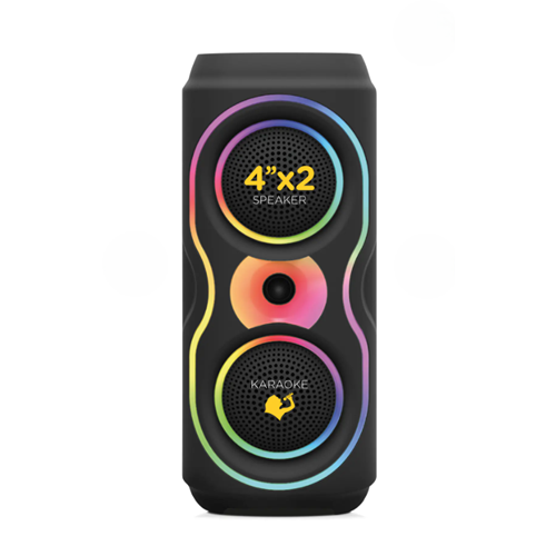 Maxron MXTube 20W Bluetooth Hoparlör Led Işıklı Ses Sistemi Parti Speaker Karaoke Özellikli + Mikrofon