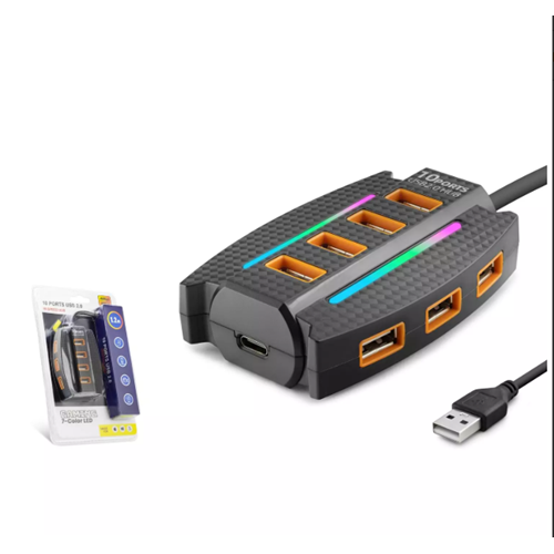 Bawerlink BW-24 USB Hub 2.0 10-Usb 1.2m Siyah