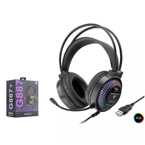 Mofan G887 USB RGB 7.1 - Siyah Gaming Kulaklık