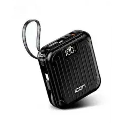 Powerway ICON 10.000 Mah Pd 22.5 W Hızlı Şarj Gerçek 10.000 Mah Garantili LED Fener Dijital Icon Powerbank