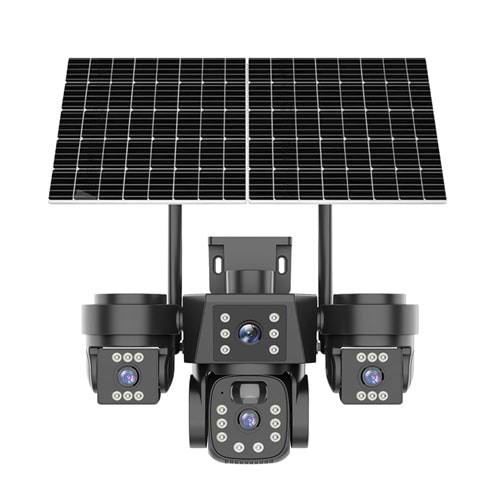 Mpıa MARO 12 MP 3 Lens 1*PTZ Wi-Fi Solar Güvenlik Kamerası