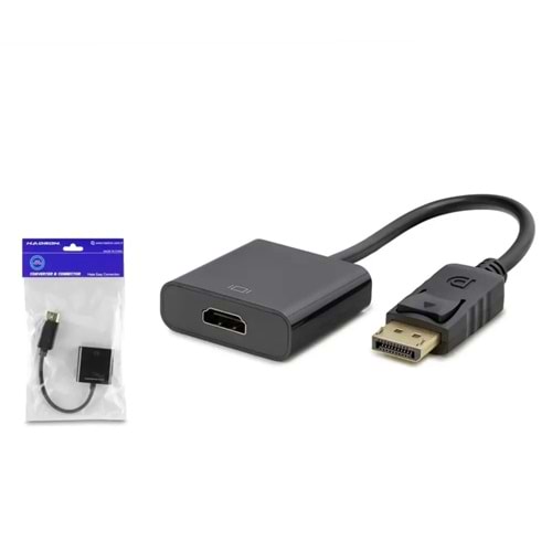 Hadron HDX7873 DisplayPort to HDMI Görüntü Dönüştürücü 4K 30 Hz Siyah