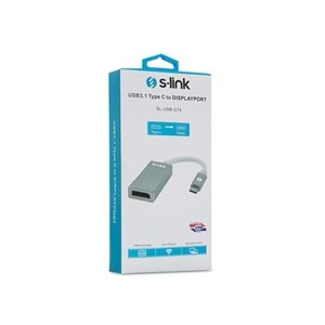 S-link SL-USB-C74 USB3.1 Type C to DISPLAY PORT Çevirici