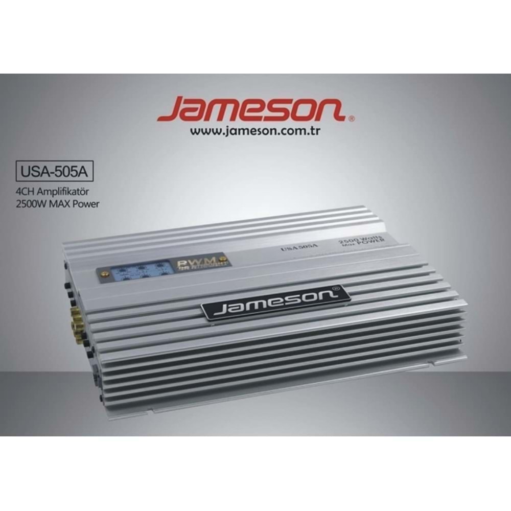 Jameson USA-505A 4 Kanal 2500 Watt Bass Kontrollu Oto Anfi
