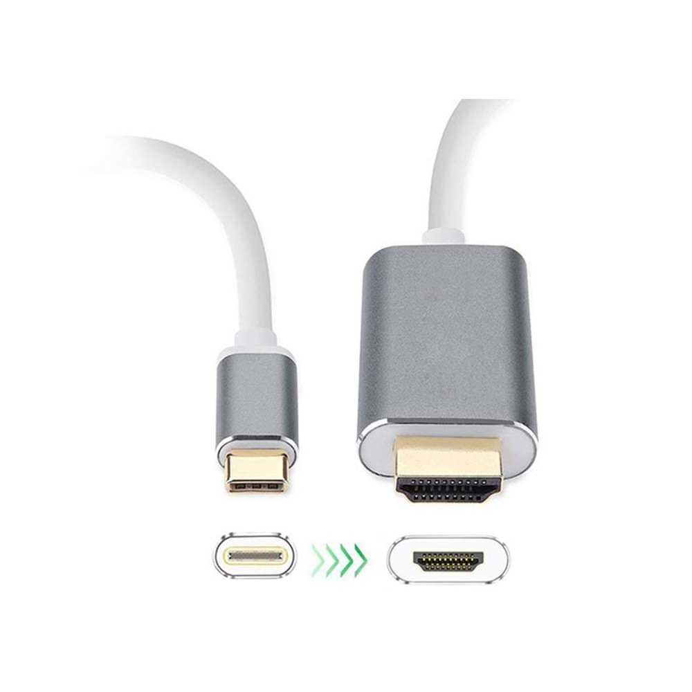 S-LİNK SL-USB-C70 1.8m 4k*2k Gold Plated Type C3.1 to HDMI KONNECTÖR