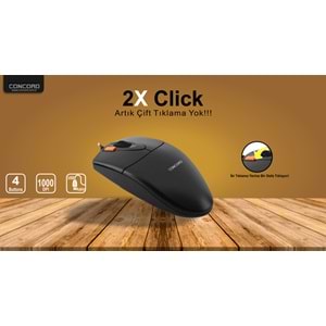 Concord C-1 Çift Klick 2X Klick Ootik 3D 1.5 mt Mouse