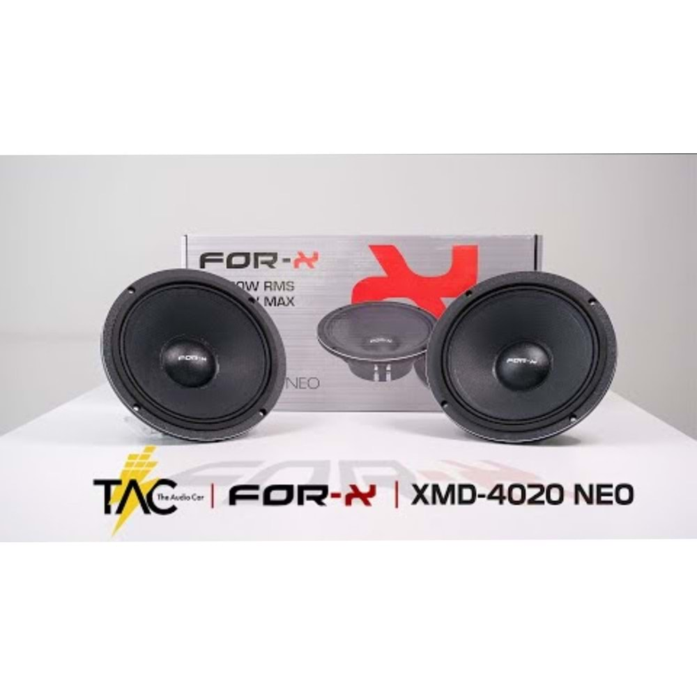 For-x XMD-4020NEO 20 Cm Neodium 400 Watt Max200 Watt Rms Mıdrange Oto Hoparlör