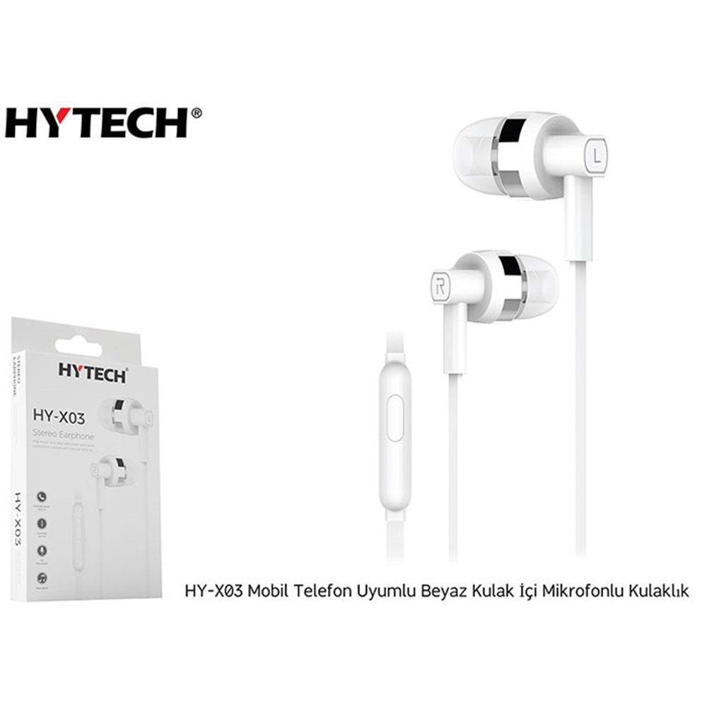HYTECH HY-X03 MOBİL TELEFON UYUMLU KULAK İÇİ MİKROFONLU KULAKLIK