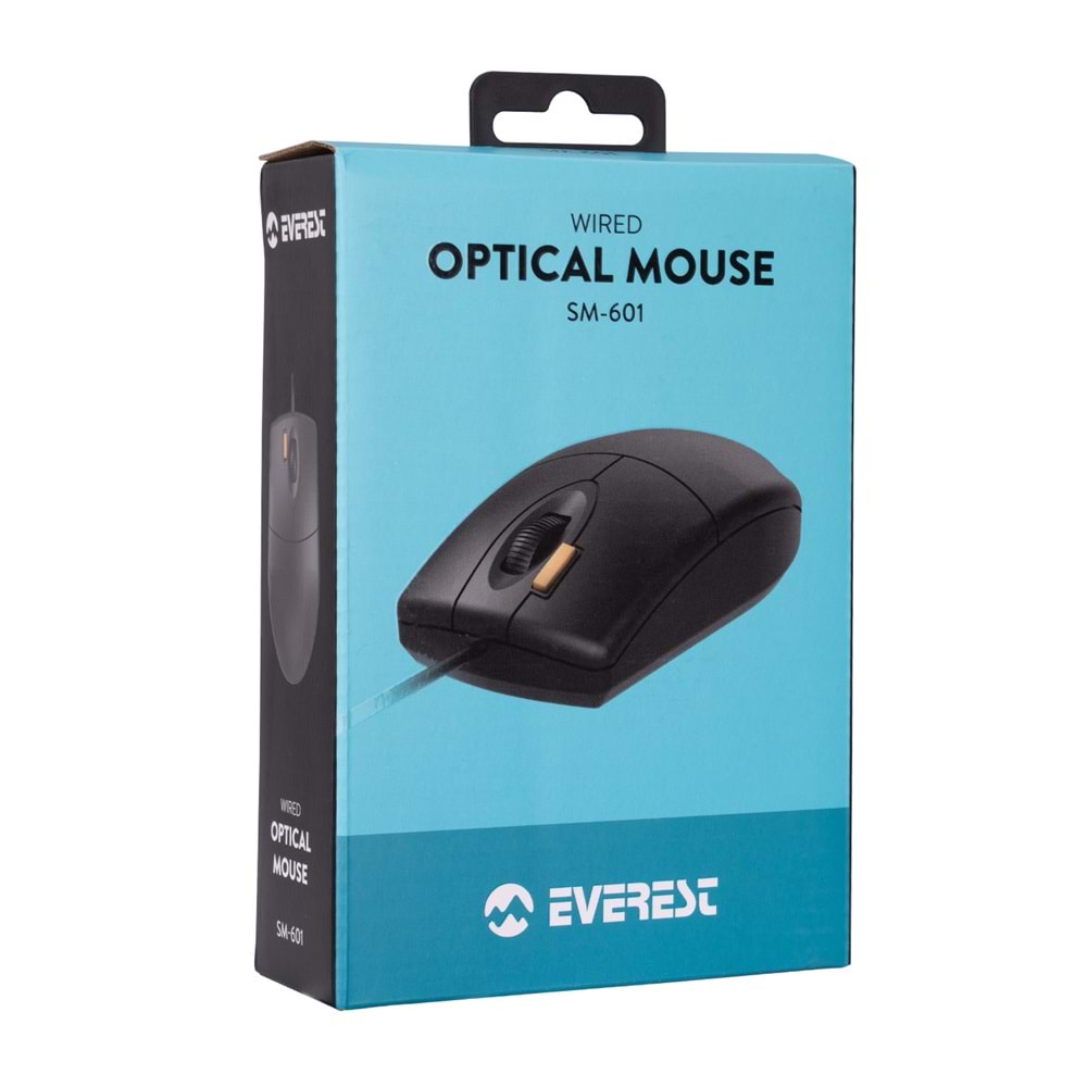 Everest SM-601 1.8 mt Kablolu USB Siyah Optik Mouse