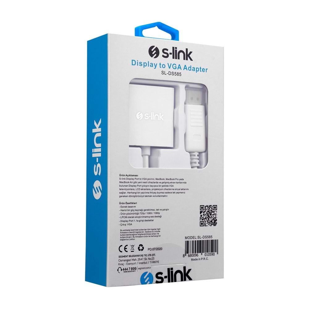 S-link SL-DS585 Display TO VGA 10cm Çevirici
