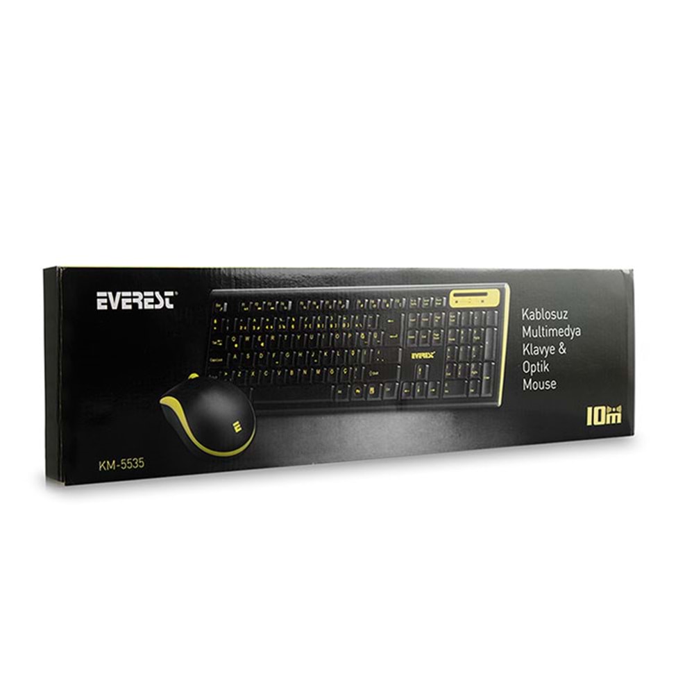 Everest KM-5535 Usb Multi Media Kablosuz Q Standart Klavye + Mouse Set