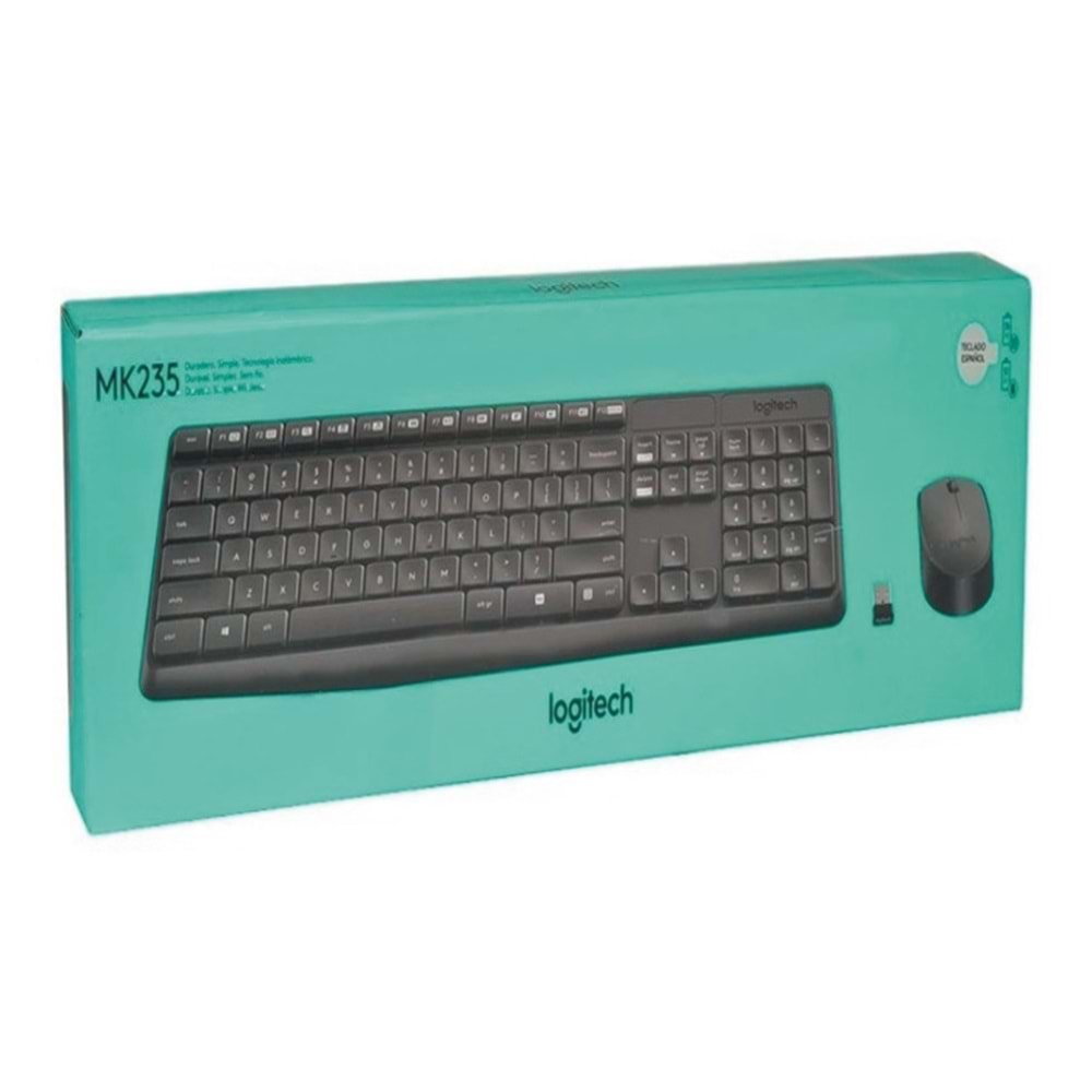 Logitech MK235 Kablosuz Klavye Mouse Set (Q TR)