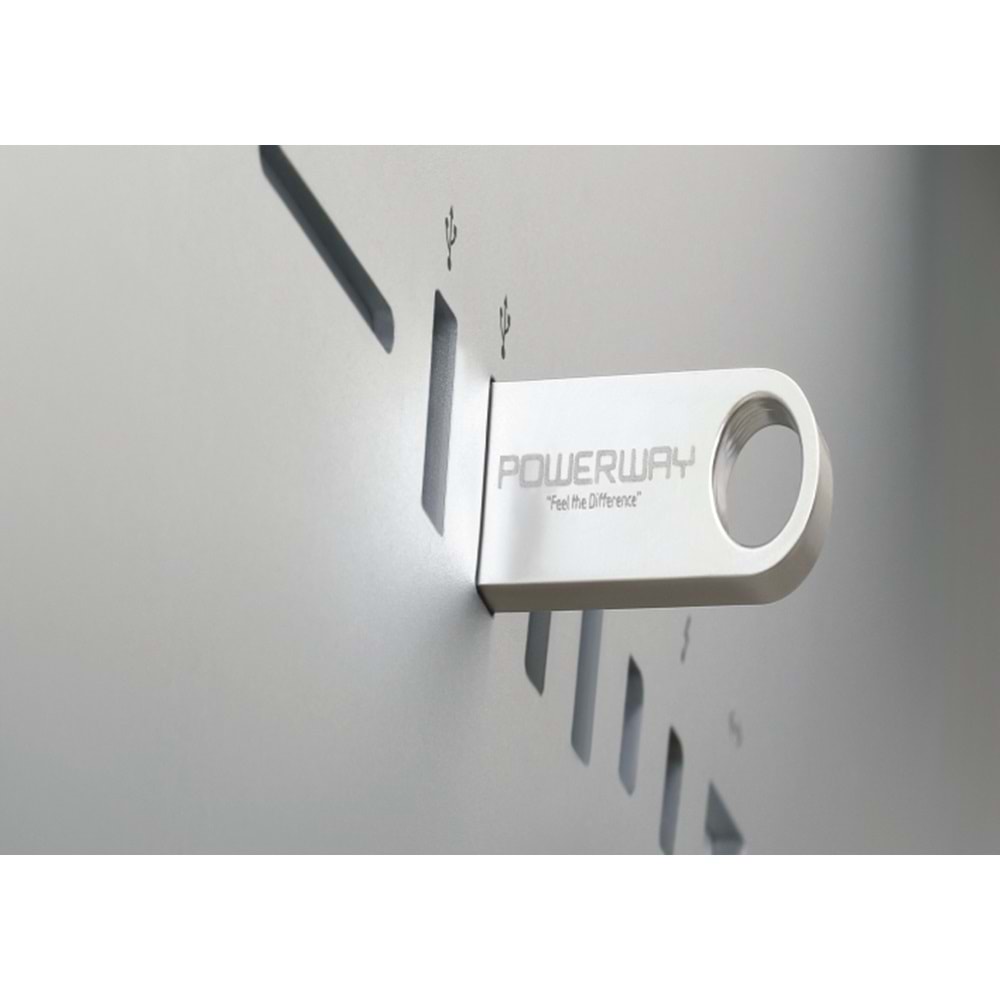 Powerway 8 GB Usb 2,0 Mini Metal Flash Bellek