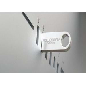 Powerway 8 GB Usb 2,0 Mini Metal Flash Bellek