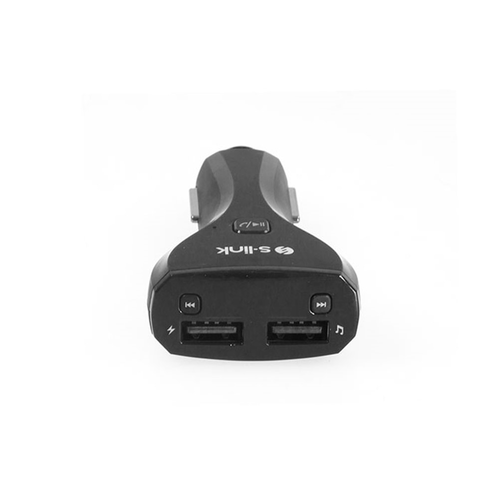 S-link SL-BT30 MP3 Usb+Bluetooth Destekli 2*Usb 2.1A Fm Transmitter