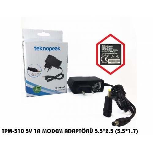 TEKNOPEAK TPM-510 5V 500MA 5.5*2.5 WTH EXT GÜÇ POWER ADAPTÖR