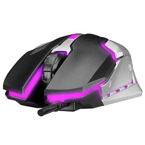 Everest SM-G72 Usb Siyah/Gümüş Işıklandırmalı Oyuncu Mouse